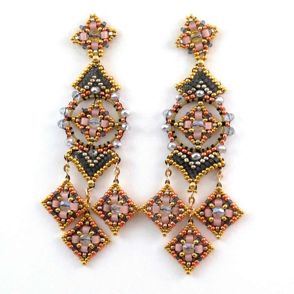 Mixed metals handmade earrings